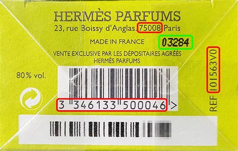 vintage hermes 200ml|hermes perfume batch codes.